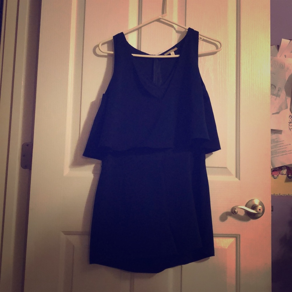 Navy blue romper.
